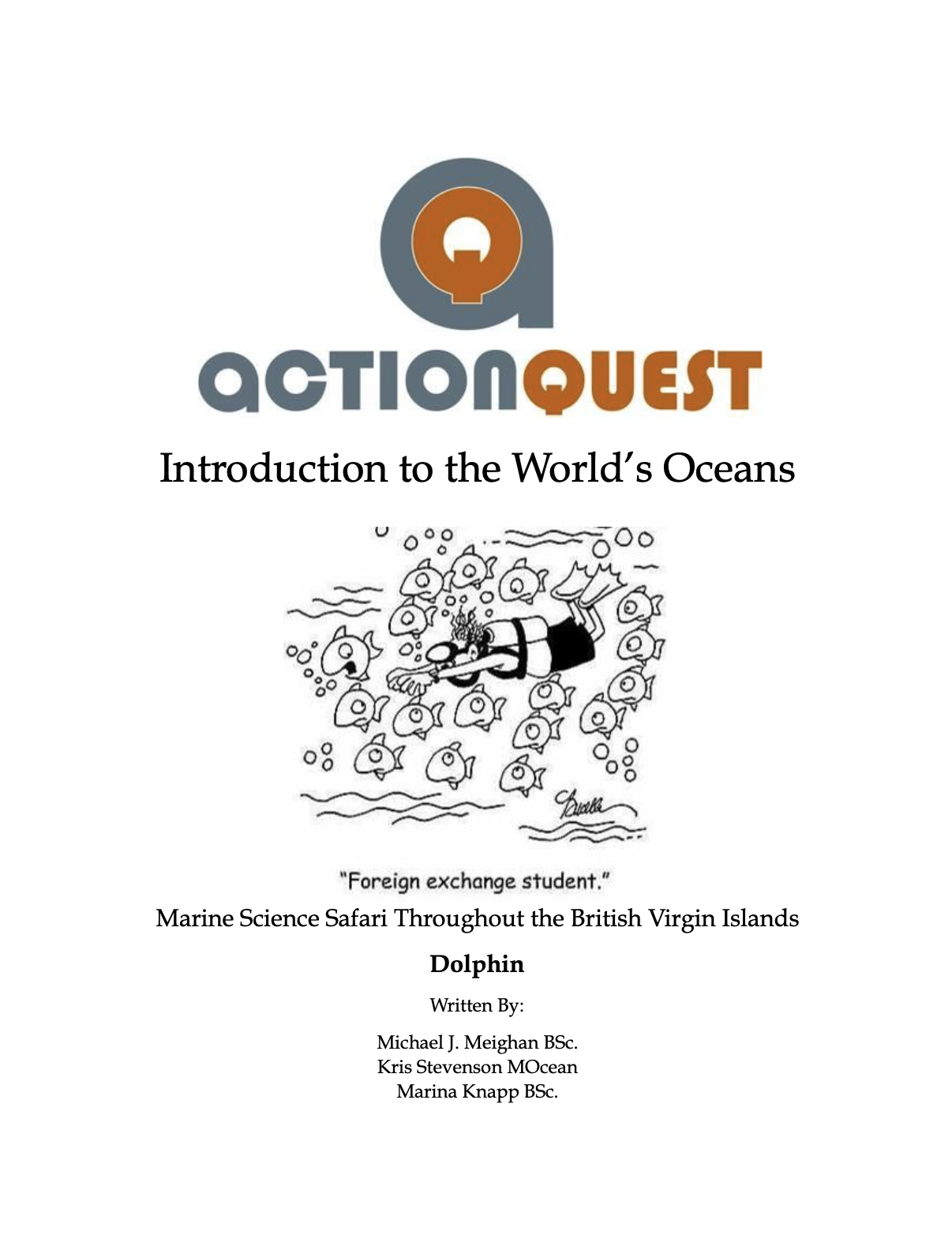 AQ Marine Bio Booklet